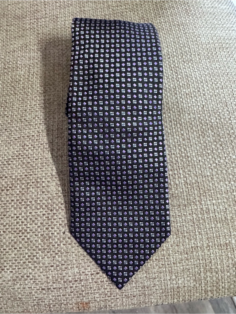 Hugo Boss Black Tie with Purple Micro Squares